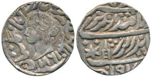 Jaswant Singh, Silver Rupee, Bharatpur Mint, obv. with the name of Queen Victoria, 1861 AD