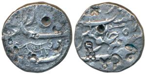 Hyderabad Feudatories, Kalayani, Nawab Muhammad Shah Khair al-din, Silver Rupee, obv. a ti