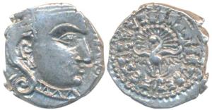 Guptas, Skandagupta, Silver Drachma, 2.44g, Madhyadesha type, obv. bust of the ruler to ri