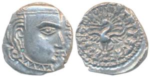 Guptas, Skandagupta, Silver Drachma, 2.43g, Madhyadesha type, obv. bust of the ruler to ri