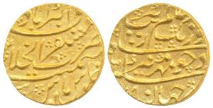 Aurangzeb (AH 1068-1118; 1658-1707 AD), Gold Mohur, 11.02g, Mustaqir al-Khilafat Akbarabad