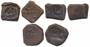 Countermarked Coinage, Copper Paisa (3), 12.15g, obv. countermark ‘Shah’ in Persian, rev. 