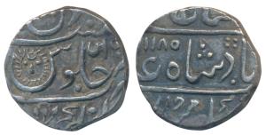 Ahalyabai Holkar, Silver Rupee, 11.31g, Malharnagar Mint, in name of Shah Alam II, AH 1185