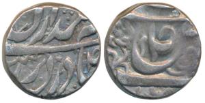 Mahbub Ali Khan (AH 1285-1329; 1869-1911AD), Silver Rupee, 10.9g, in the name of Ahmed Sha