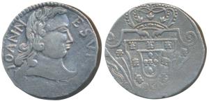 Goa, John V, Silver Rupia, 11.9g, rev. crowned arms, date not visible (KM 112). About Extr