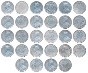 George V, Silver Rupee, 1917 (2); 1918 (8); 1919 (4). Very Fine. (14)