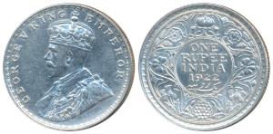 George V, Silver Rupee, 1922, Bombay Mint (Prid 228). About Uncirculated.