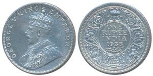 George V, Silver Pattern Rupee, 1935, Calcutta Mint, a proof only date (Prid 229). Proof R