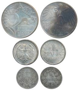 Germany, Silver 10 Mark, 15.5g, 1972 Munich Olympics, FOLRTIS CITIVS ALTIS on edge (KM 133