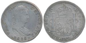 Mexico, Ferdinand VII, Silver 8 Reales, 26.9g, 1818 MO (KM 111). Very Fine.