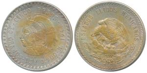 Mexico, Silver 5 Pesos, 30g, 1948 (KM 465). About Uncirculated.