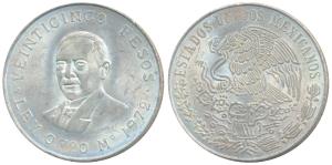 Mexico, Silver 25 Pesos, 22.5g, 1972 (KM 480). Uncirculated.