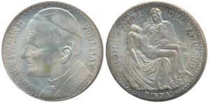 Vatican, Silver Medallion, 16.25g, obv. profile portrait of the Pope John Paul II, rev. Ma