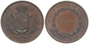 France, Bronze Medal, Lunéville Shooting Society, obv. coat of arms, rev. contest in 18 __