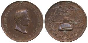 Napoleon, Bronze Medal, Birth Centenary, obv. Napoleon laureate head with legend around an