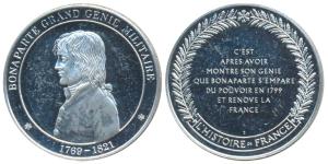 Napoleon, Silver Bi-Centenary Medal, 1969, issued by the Franklin Mint, obv. bare head of 