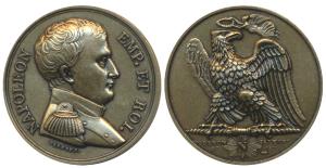 Napoleon, Bronze Medal, obv. Napoleon in Field Marshal uniform with legend, rev. French Ea