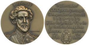 Indo Portuguese Monarchs, Bronze Medal, Pedro IV (1826-34), rev. his life events and coat 
