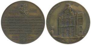 The Saint Paul Church, Diu, Bronze Medallion, obv. church building with legend, rev. histo