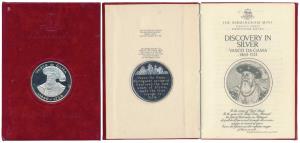 Indo Portuguese, Vasco da Gama, Silver Medallion, issued by the Birmingham Mint, obv. port
