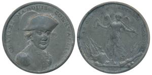 Lord Cornwallis, White Metal, 1794, obv. the Governor general's portrait and around, rev. 
