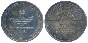 Silver Bar, 40g, Golden Jubilee Year, Our Tribute to 50 Years of India’s Independence, rev