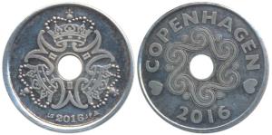 Silver Token, 5g, Copenhagen, 2016. Extremely Fine.