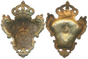 Portugal, Bronze coat of arms, John V period. Extremely Fine, Rare.