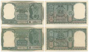 Rupees 5 (2), signed B. Rama Rau, value written in Hindi reads Rupaya and Rupaye (J&R 6.3.