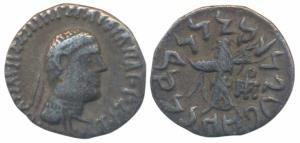 Indo-Greeks, Apollodotus II (c. 65-55 BC), Silver Drachm, 2.08g, obv. diademed and draped 