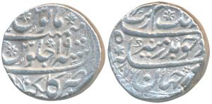 Aurangzeb, Silver Rupee, 11.4g, Golkunda Mint, AH 1076/19, struck with mismatched dies. (K
