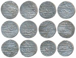 Hafiz Rahmat Khan, Silver Rupee (6), Muradabad Mint, in the name of Shah Alam II, AH 1180,