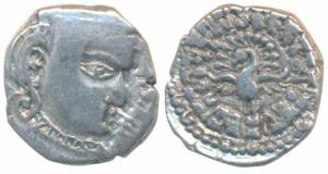 Guptas, Skandagupta, Silver Drachma, Madhyadesha type, obv. bust of the ruler to right, re