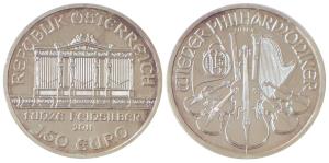 Austria, Silver 31.1g, 1.50 Euro (1 ½ Euro), 2011, Vienna Philharmonic, rev. Instruments (