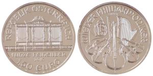 Austria, Silver 31.1g, 1.50 Euro (1 ½ Euro), 2015, Vienna Philharmonic, rev. Instruments (