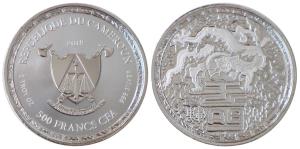Republic of Cameroun, Silver 500 Francs, 31.1g, 2018. Uncirculated.