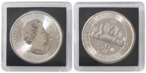 Canada, Elizabeth II, Silver 5 Dollars, 1oz, 31.1g, 2017, rev. Celebrates 150 years of the