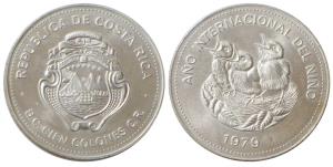 Costa Rica, Silver 100 Colones, 35g, International Year of the Child, 1979 (KM 206). Uncir