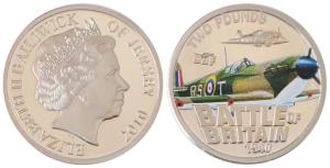 Cook Islands, Queen Elizabeth II, Silver 5 Dollars, 25g, 2010, rev. Battle of Britain, Pro