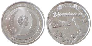Dominica, Queen Elizabeth II, Silver Two Dollars, 31.1g, 2019. Uncirculated.