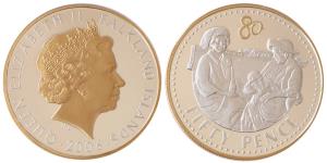 Falkland Island, Elizabeth II, Silver 10 Dollars, 28.28g, 2006, Queen Elizabeth's 80th Bir