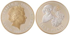 Falkland Island, Elizabeth II, Silver 10 Dollars, 28.28g, 2006, Queen Elizabeth's 80th Bir