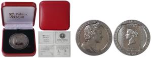 Isle of Man, Queen Elizabeth II, Silver 1 Crown, 28.28g, 2015, Penny Black. In original bo
