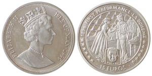 Isle of Man, Elizabeth II, Silver Crown, 19.2g, 1996, First performance of La Boheme (KM 7