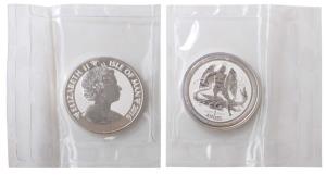 Isle of Man, Elizabeth II, Silver 1 Angel, 31.1g, 2016. Uncirculated.