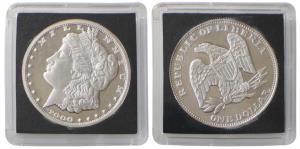 Liberia, Silver Dollar, Millennium 2000, replica of a USA silver Dollar. Proof.