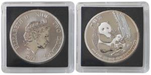Niue, Elizabeth II, Silver 2 Dollars, 1oz, 31.1g, 2017, rev. Chinese characters above pand