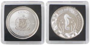 Samoa, Silver, Silver 2 Tala, 31.1g, 2018, obv. Crest of Samoa with date split and denomin