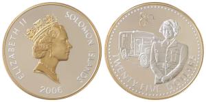 Solomon Islands, Elizabeth II, Silver 25 dollars, 28.28g, 2006, Portrait of Queen Elizabet