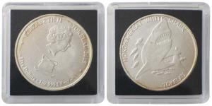 Tokelau, Elizabeth II, Silver 5 Dollars, 31.08g, 2018, Mokoha-Gret-White Shark. Uncirculat